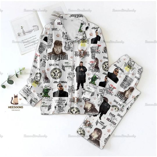 Jelly Roll Pajamas Set, Jelly Roll Merch Shirt, The Beautifully Broken Pajamas, Jelly Roll Merch Holiday Pajamas, Music Tour 2024 Shirt