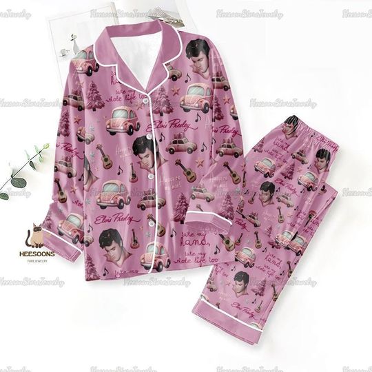 Discover Elvis Presley Pajamas Set, Elvis Presley Women Pajamas, King Of Rock N Roll Shirt, Elvis King Merch Pajamas, Gift For Elvis Fan