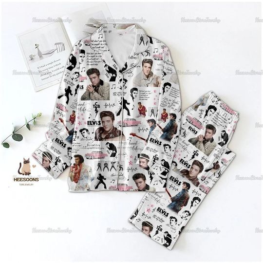 Discover Elvis Presley Pajamas, Elvis King Pajamas Set, Rock And Roll Women Pajamas, Elvis Presley Halloween Pajamas, Gift For Elvis Fan