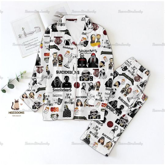 Discover Suicideboy G59 Pajamas Set, Greyday 2024 Merch Shirt, Suicideboys Women Pajamas, G59 Tour Shirt, City Morgue Pajamas, Tour 2024 Gift