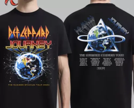 Discover Def Leppard And Journey Music The Summer Stadium Tour 2024 Unisex T-Shirt