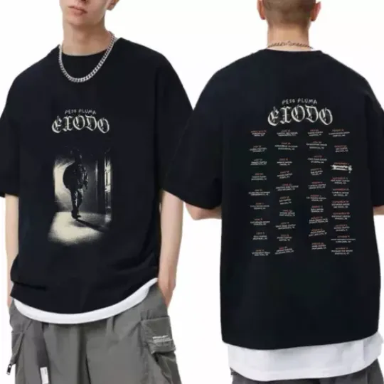 Discover Peso Pluma Exodo Tour 2024 Shirt  Peso Pluma Fan Shirt  Peso Pluma 2024 Concert