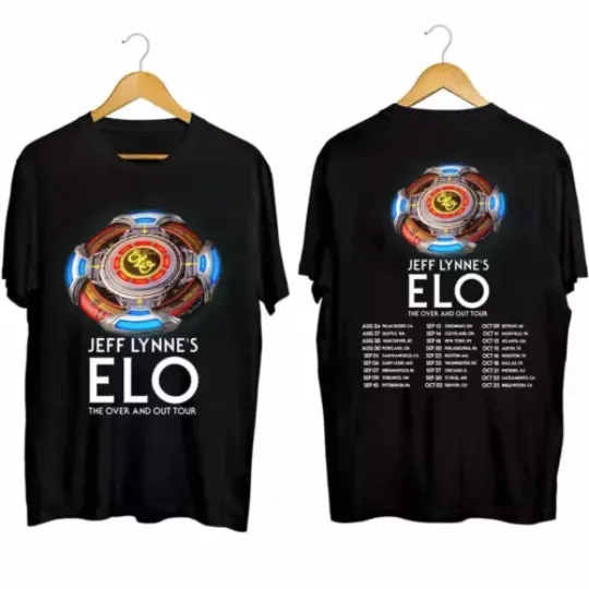 Discover Jeff Lynne's ELO The Over and Out Tour 2024 Unisex T-shirt For Men Women