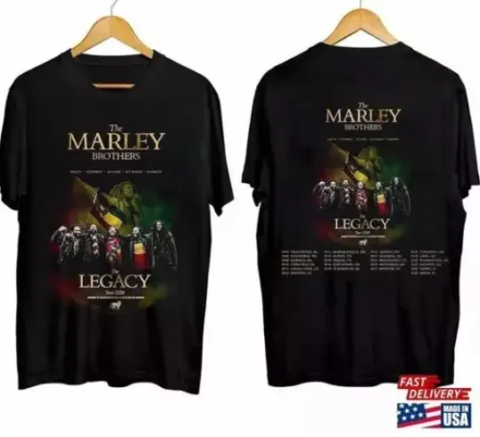 Discover The Marley Brothers 2024 Tour Shirt Legacy Fan Unisex