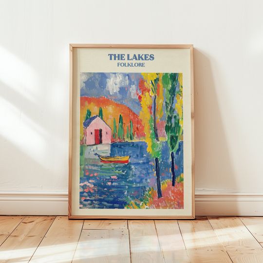 Discover The Lakes Print | Music Wall Art | Folklore Print | Aesthetic Print | Bedroom Decor | Girly Print | Matisse Print
