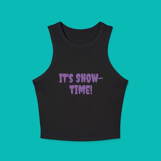 It's Showtime! Beetlejuice Inspired Women's Micro Rib Racer Tank Top