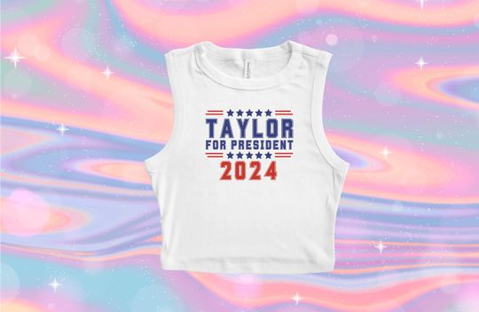 Discover Taylor President baby tee, Era Crop Tank, Vote Taylor Graphic Womens Tee