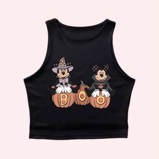 Discover Halloween crop tank, mickey minnie shirt, halloween shirt