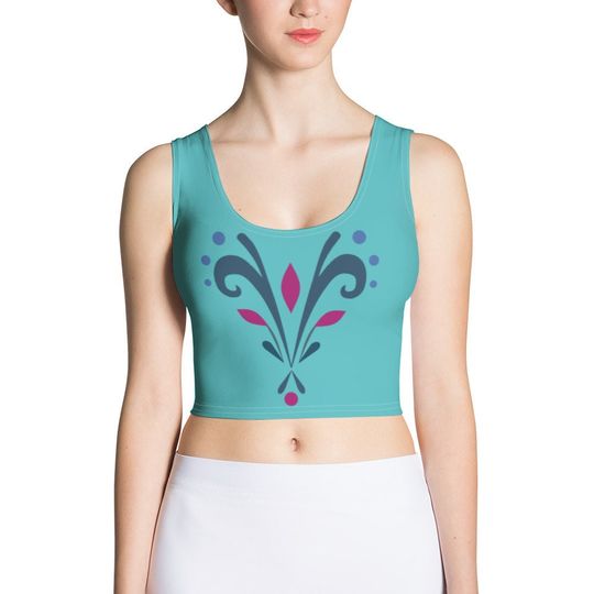 Discover Elsa Inspired - Frozen - Run Disney - Halloween Crop  Tank Top