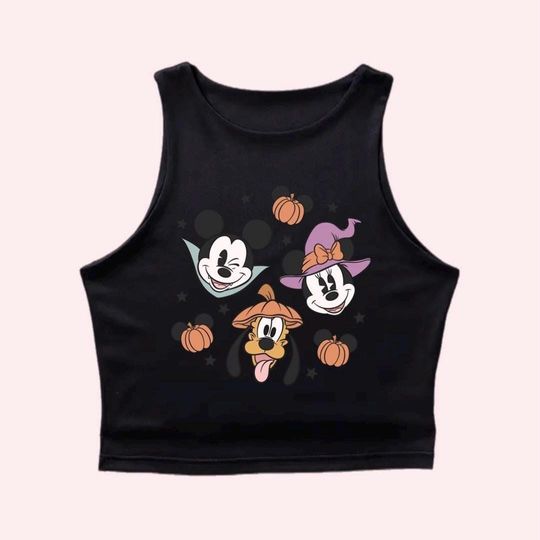 Discover Halloween crop tank, mickey minnie shirt, halloween shirt, Disney outfit, disney shirt