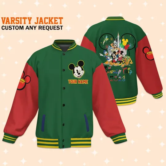 Personalize Disney Trip Mickey Mouse Head, For disney fan, Custom Disney Jacket