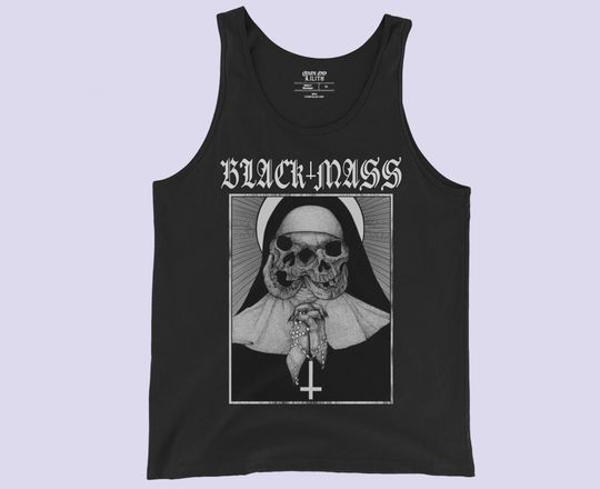 Discover Satanic nun pagan shirt|Satanic tank top|Black metal tank top|Emo Tank Top