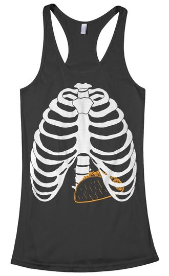 Discover Taco Skeleton Rib Cage Halloween Costume Women's Racerback Tank Top