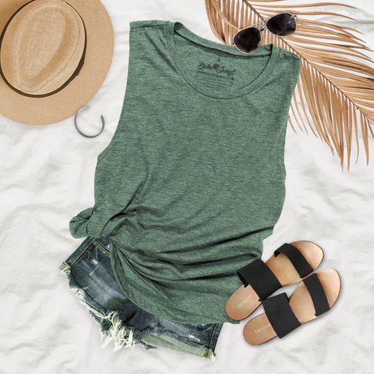 Discover Womens Flowy Basic Muscle Tank