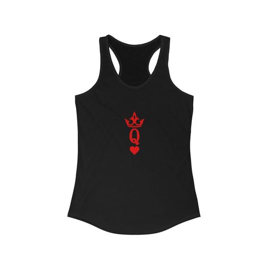 Discover Women's Queen of Hearts Racerback Tank | Playing Card Tank Top