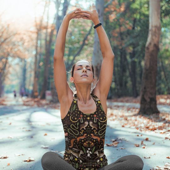 Discover FAIRY FOREST Aesthetic Tank Top with Moon Moth Snail   Botanical Tank Top