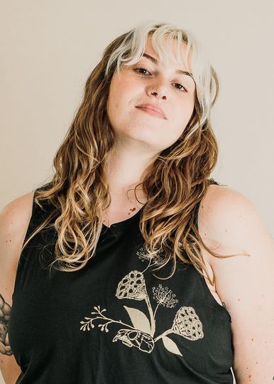 Discover Feral Babe - Womens cropped racerback tank, botanical clothing, moth tank top