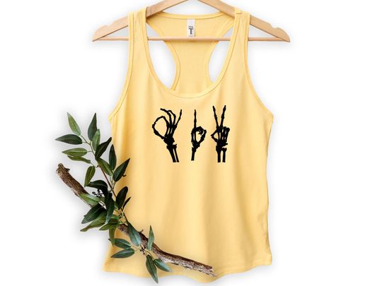 Discover skeleton hand Tank, halloween Tank, funny halloween Tank, Halloween Tank