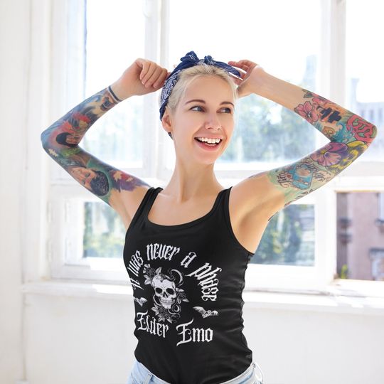 Elder Emo It Was Never A Phase Women's Ideal Racerback Tank | Gothic Style