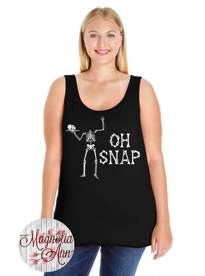 Discover Oh Snap, Skeleton, Halloween, Women's Premium Jersey Tank Top