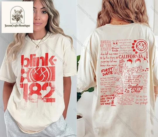 B182 T-Shirt, B182 Tour Merch Sweatshirt, B182 Rock And Roll Concert Shirt, Retro Happy Face Hoodie, Cute B182 Tee