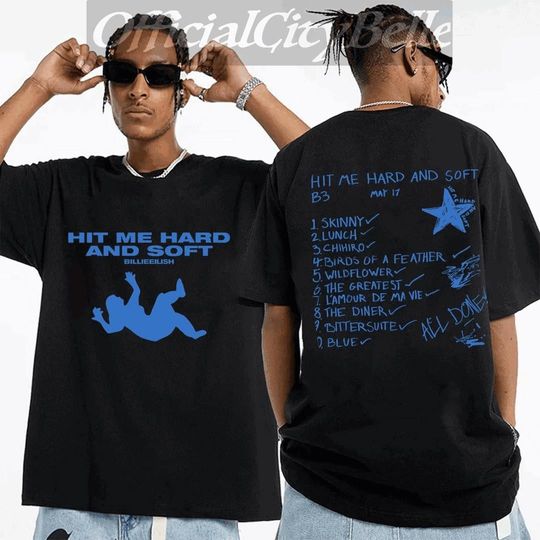Billie Eilish New Album Shirt  Hit Me Hard and Soft Tracklist, BE3 Gift for Fans