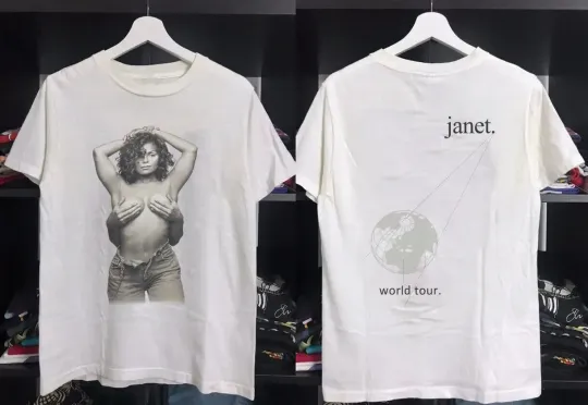 Discover Vintage 1993 JANET JACKSON Tour T-Shirt Cotton Unisex Size  For Fans