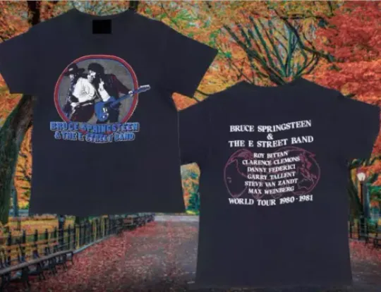 Discover 1980 Bruce Springsteen Tour Shirt Cotton Unisex Size For Fans