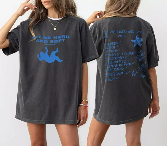 Discover B.E Hit Me Hard and Soft World Tour 2024 T-Shirt Merch