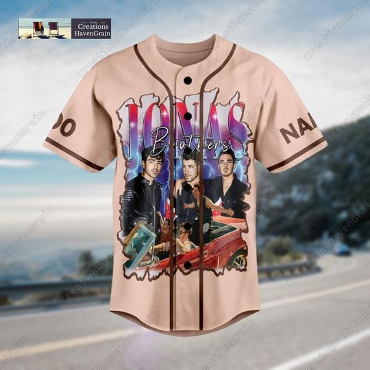 Jonas Brothers Baseball Jersey, Five Albums One Night The World Tour Jersey, Music Concert Baseball Shirt, Jonas Cassette Shirt