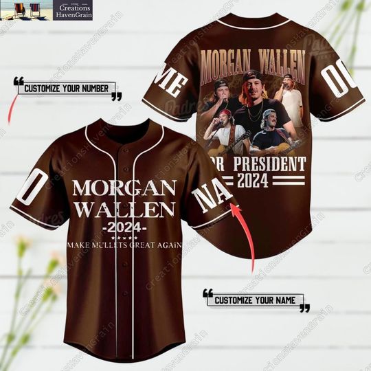 Wallen Western Baseball Jersey, Custom Baseball Jersey Style, One Night At A Time Tour T-Shirt, Country Music Jersey For Concert, Cowboy