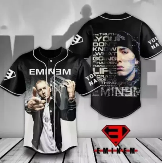 Custom Eminem The Truth Baseball Jersey