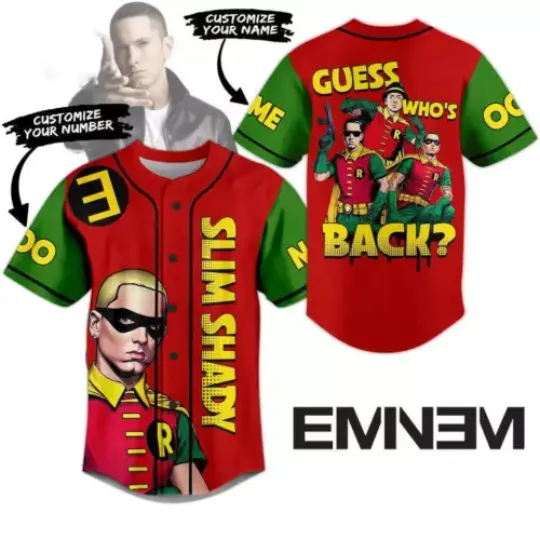 Eminem Slim Shady Guess Who’s Back Custom Baseball Jersey