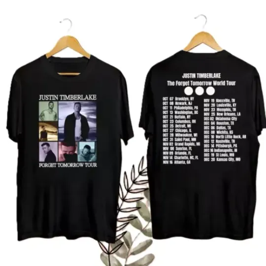 Discover Justin Timberlake T-shirt, The Forget Tomorrow World Tour 2024 Fan shirt