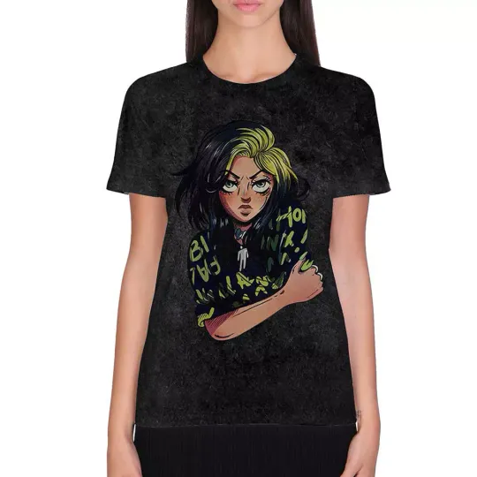 Discover Men's Billie Eilish Anime Billie T-shirt