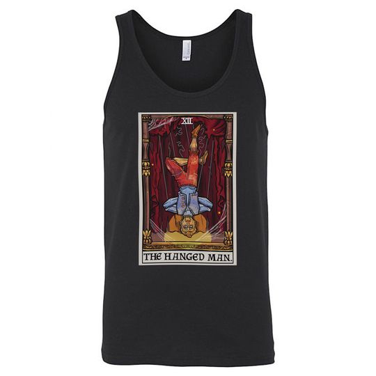 Discover The Hanged Man Tarot Card Tank Top Men Spooky Marionette Horror Tank Top