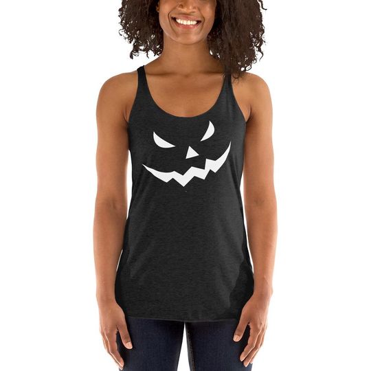 Discover Tank - Halloween Jackolantern Pumpkin Racerback