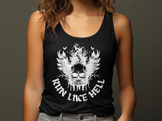 Discover Goth Skull Halloween Run Tank Top Run Ghost Run Halloween Ghost Tank Tank Top