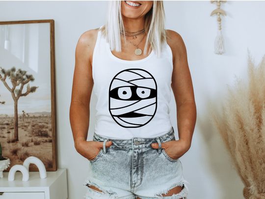 Discover Halloween Mummy Tank, Halloween Tank,   Halloween Tank, Mummy Skull Tank