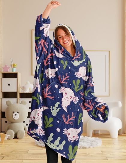 Axolotl Hoodie Axolotl Plush Hoodie Kawaii Hoodie Oversized Hoodie Oversized Kawaii Hoodie Snug Hoodie Preppy Hoodie
