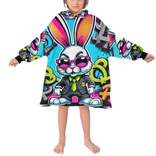 Blanket Hoodie Gangster Bunny Cartoon Gangster Comics