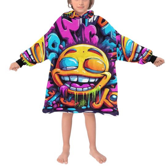 Blanket Hoodie Comics Art Graffiti Emoji Cartoon