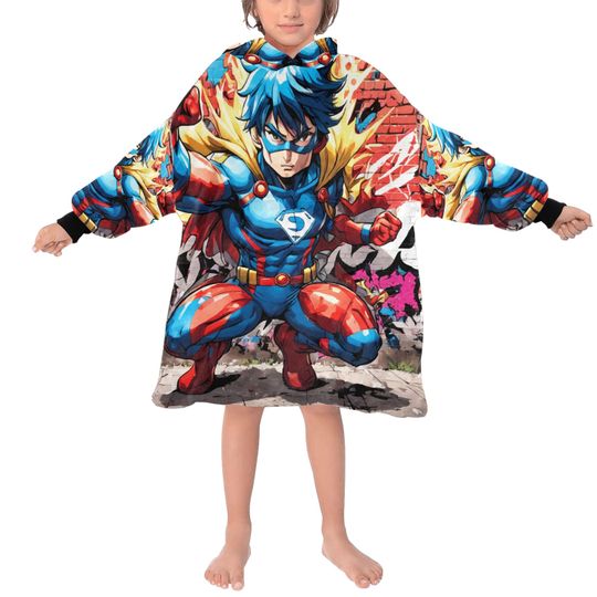 Blanket Hoodie Comics Cartoon Art Retro Superhero Hero