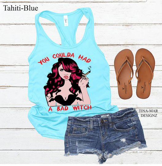 Discover You Coulda Have A Bad Witch Tank Top\\Vampire Witch Halloween Tank Top