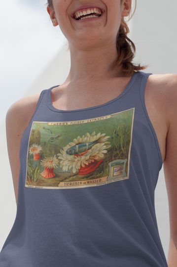 Discover Beautiful Fish Women's Racerback Tank. Retro Summer Sealife Tank Top Shirt.