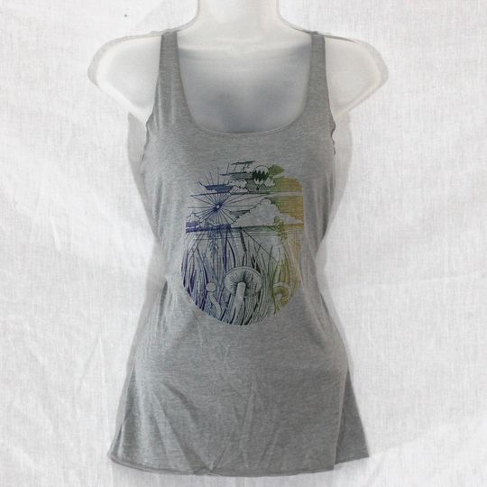 Discover Summer Sky Mushroom Hot Air Balloon tank top
