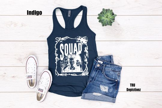 Sanderson Sisters Halloween Tank Top(White Print)||Witch and Magic Halloween Tank Top