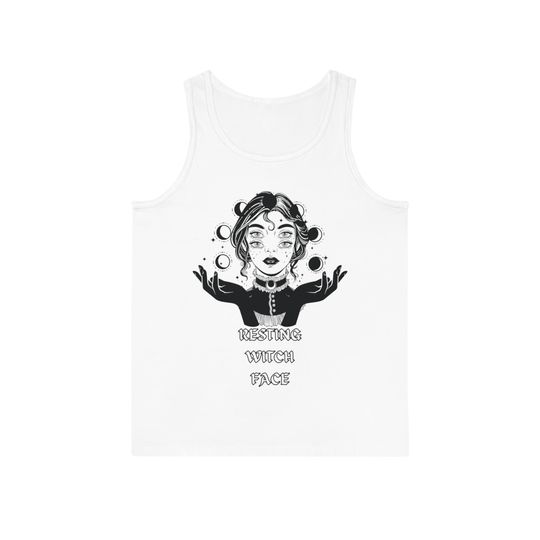 Resting Witch Face Unisex Softstyle Tank Top