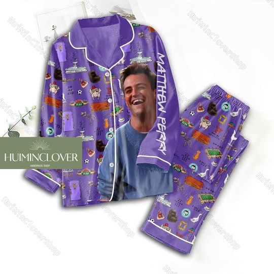 Discover Halloween Friends Chandler Bing Pajamas, Friends Movie Pajamas Set, Matthew Perry Pajamas