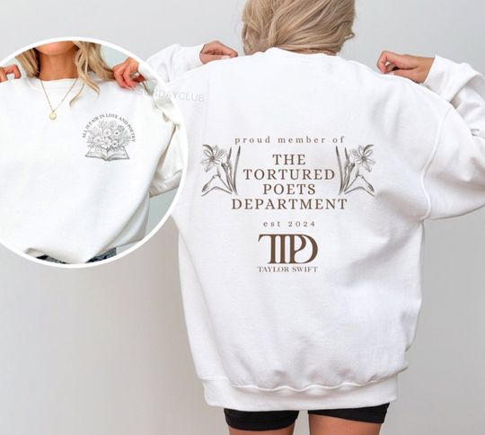 Discover The Tortured Poets Department Member Sweatshirt, Swift Crewneck